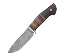 Нож Бобр из дамасской стали купить на сайте koval-knife.shop